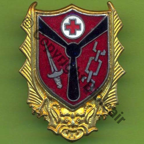 NH GFHI Grpe Formation Helico Indo avec Inst AIR  Interarmees JAMAIS CREE Repris par GH2 ALAT en AFN  COURTOIS 2Anneaux Guilloche irreg 24Eur(x2)  